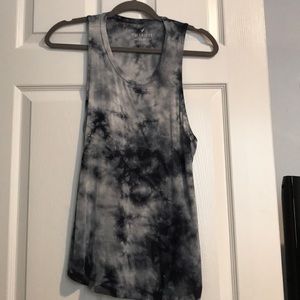 Blue tie dye loose tank